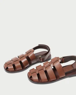 Clearance Loeffler Randall Sawyer Leather Caged Sandal Espresso
