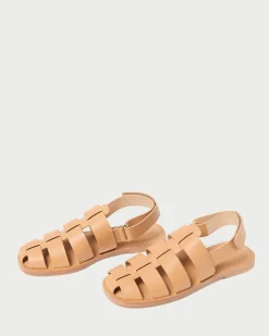 Clearance Loeffler Randall Sawyer Leather Caged Sandal Honey