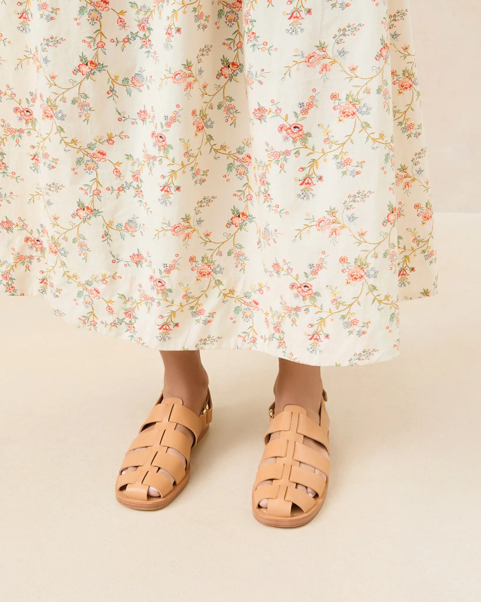Clearance Loeffler Randall Sawyer Leather Caged Sandal Honey