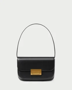 New Loeffler Randall Stefania Leather Baguette Bag Black
