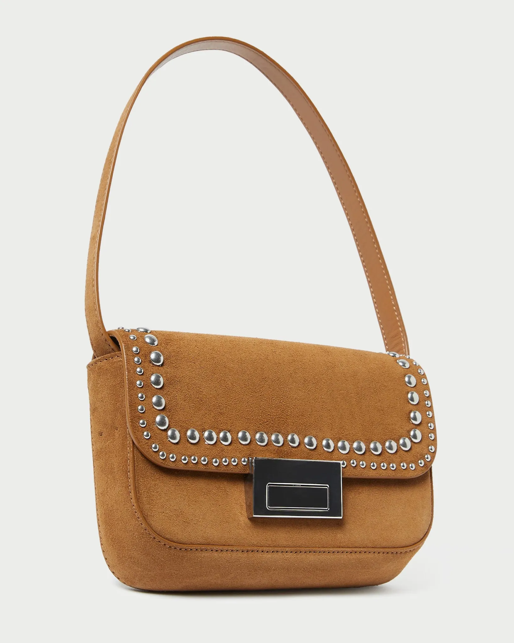 New Loeffler Randall Stefania Leather Baguette Bag Black
