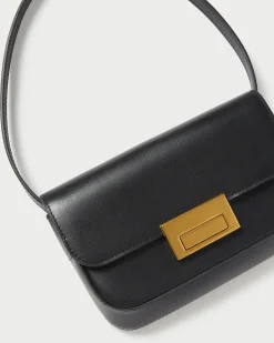 Sale Loeffler Randall Stefania Cacao Studded Baguette Bag Cacao/Silver