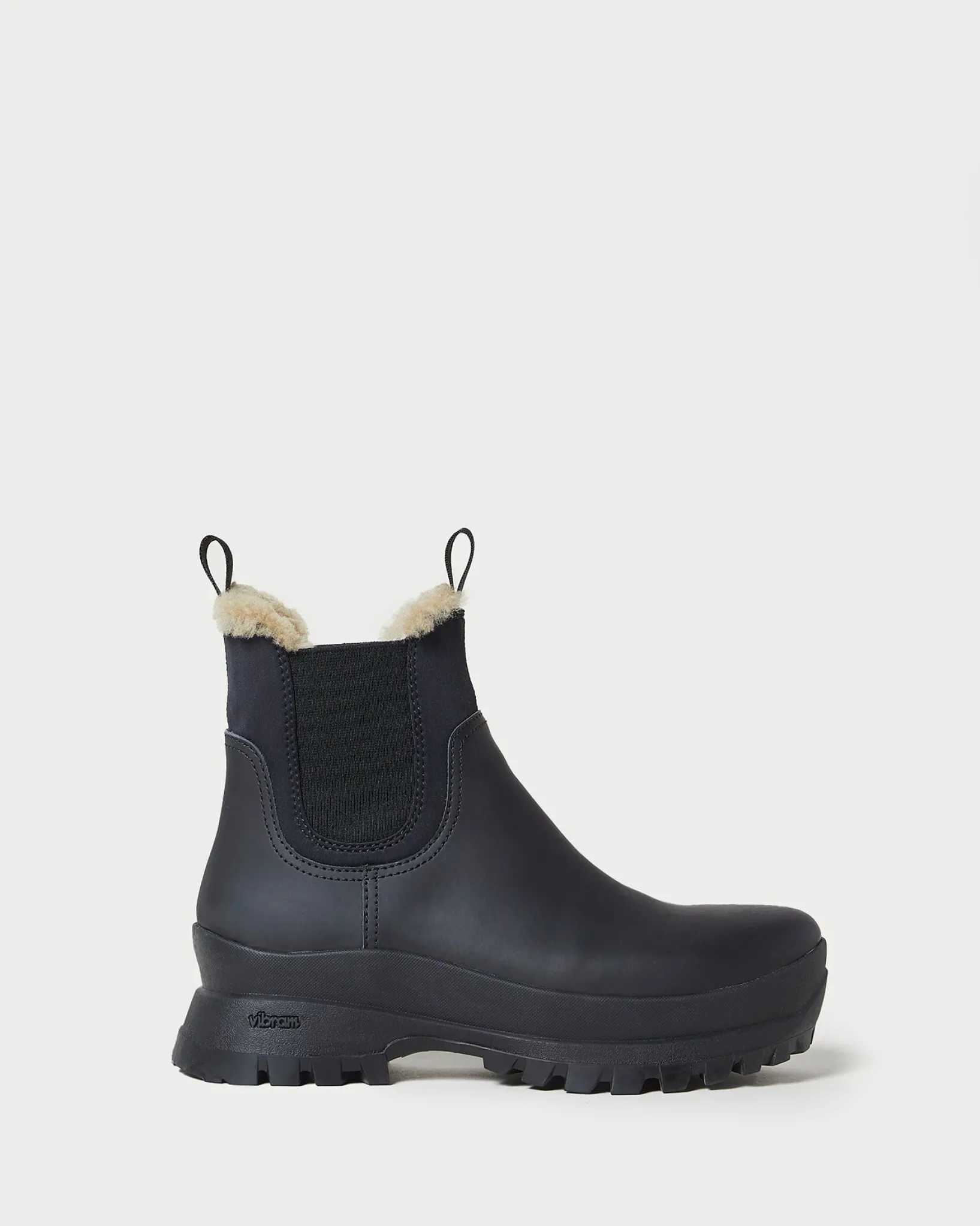 Sale Loeffler Randall Tara Black Shearling-Lined Boot Black/Cream />