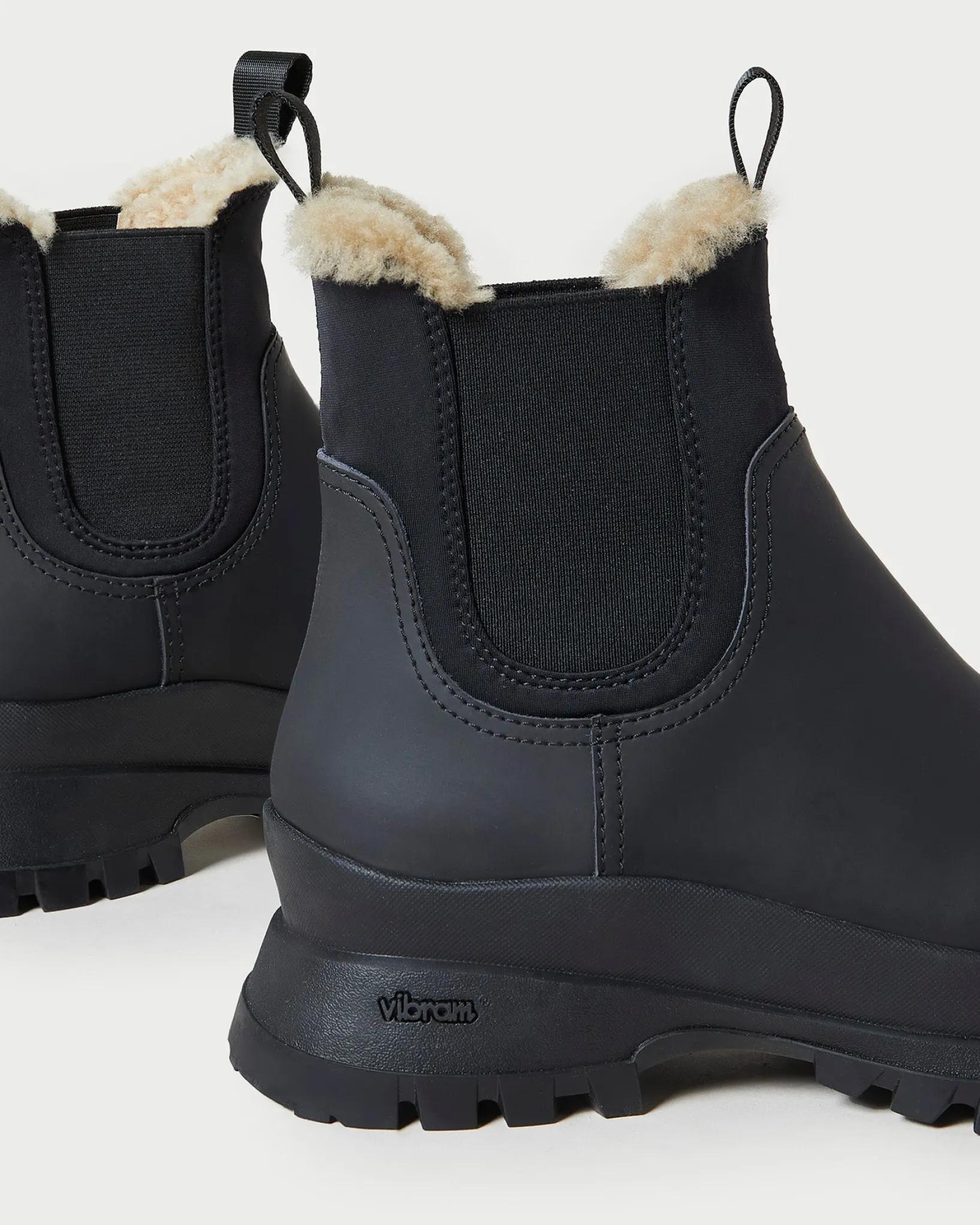 Sale Loeffler Randall Tara Black Shearling-Lined Boot Black/Cream />