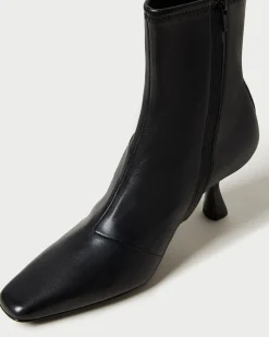 Outlet Loeffler Randall Thandy Black Curved Heel Bootie Safari