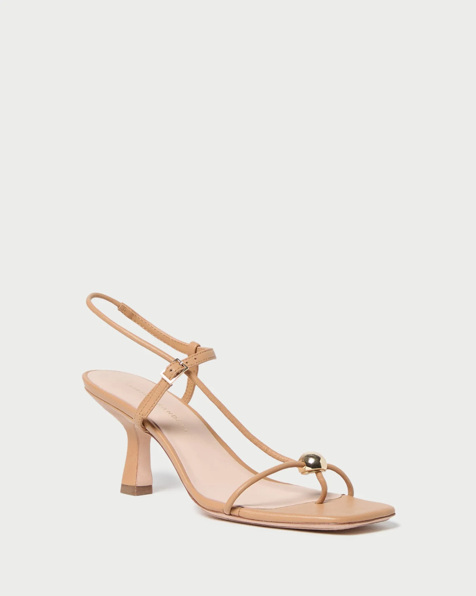 Loeffler Randall Triana Dune Leather Mid-Heel Sandal Dune />