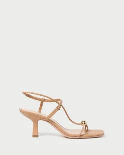 Loeffler Randall Triana Dune Leather Mid-Heel Sandal Dune />