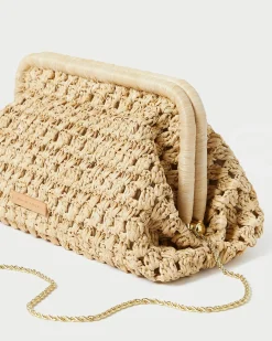 New Loeffler Randall Trudie Frame Clutch Natural
