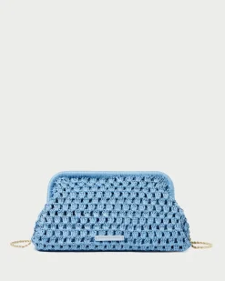 New Loeffler Randall Trudie Frame Clutch Natural