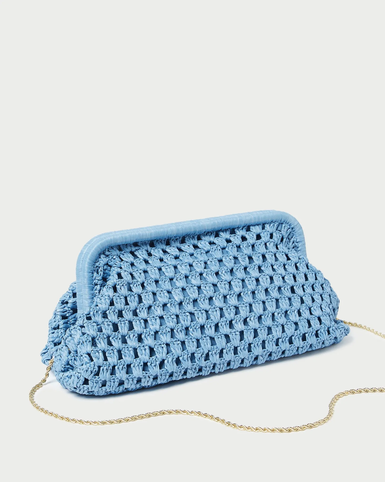 New Loeffler Randall Trudie Frame Clutch Natural