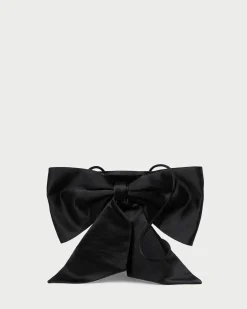 Sale Loeffler Randall Violet Satin Bow Crossbody Black