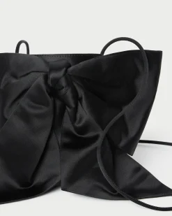 Sale Loeffler Randall Violet Satin Bow Crossbody Black