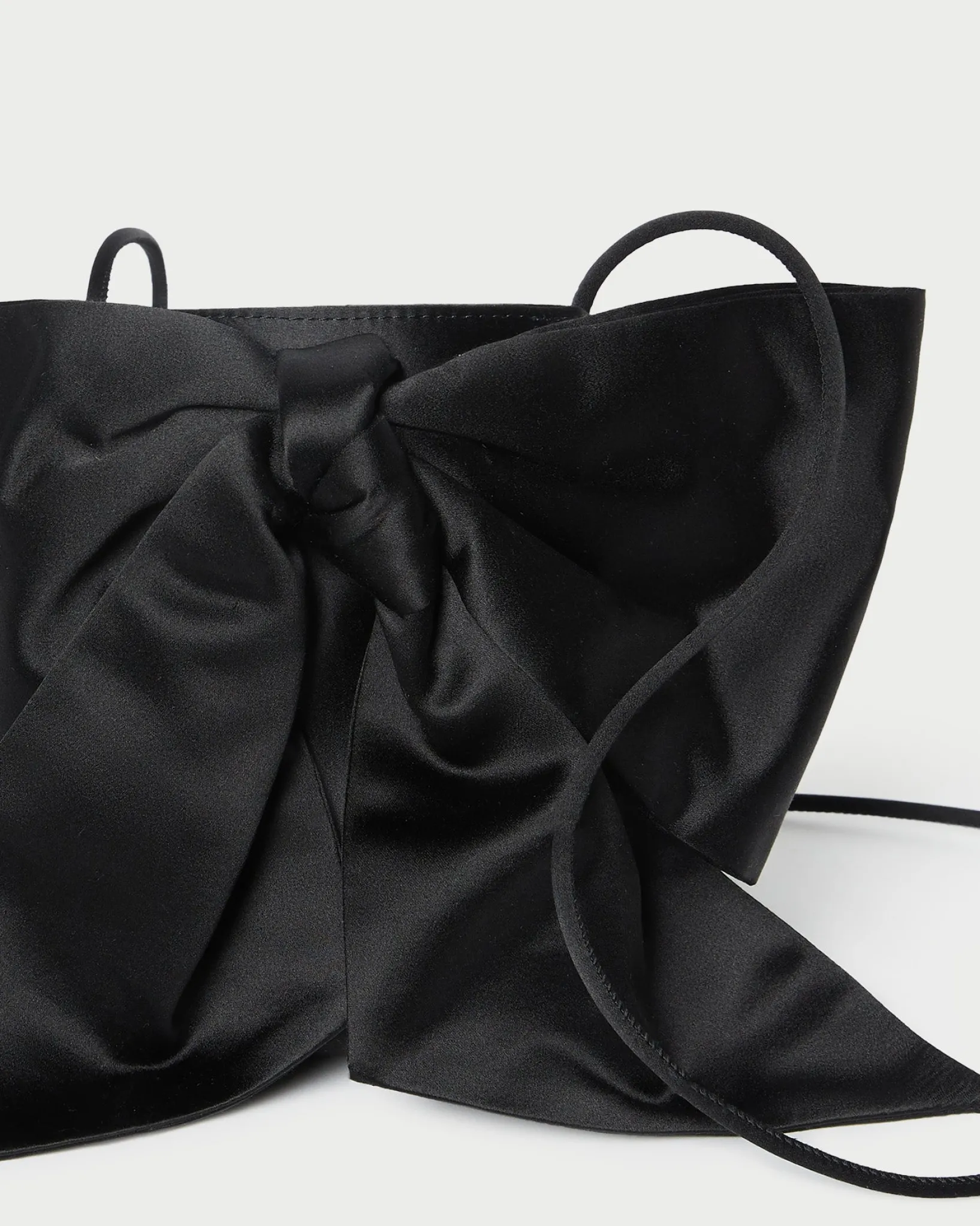 Sale Loeffler Randall Violet Satin Bow Crossbody Black