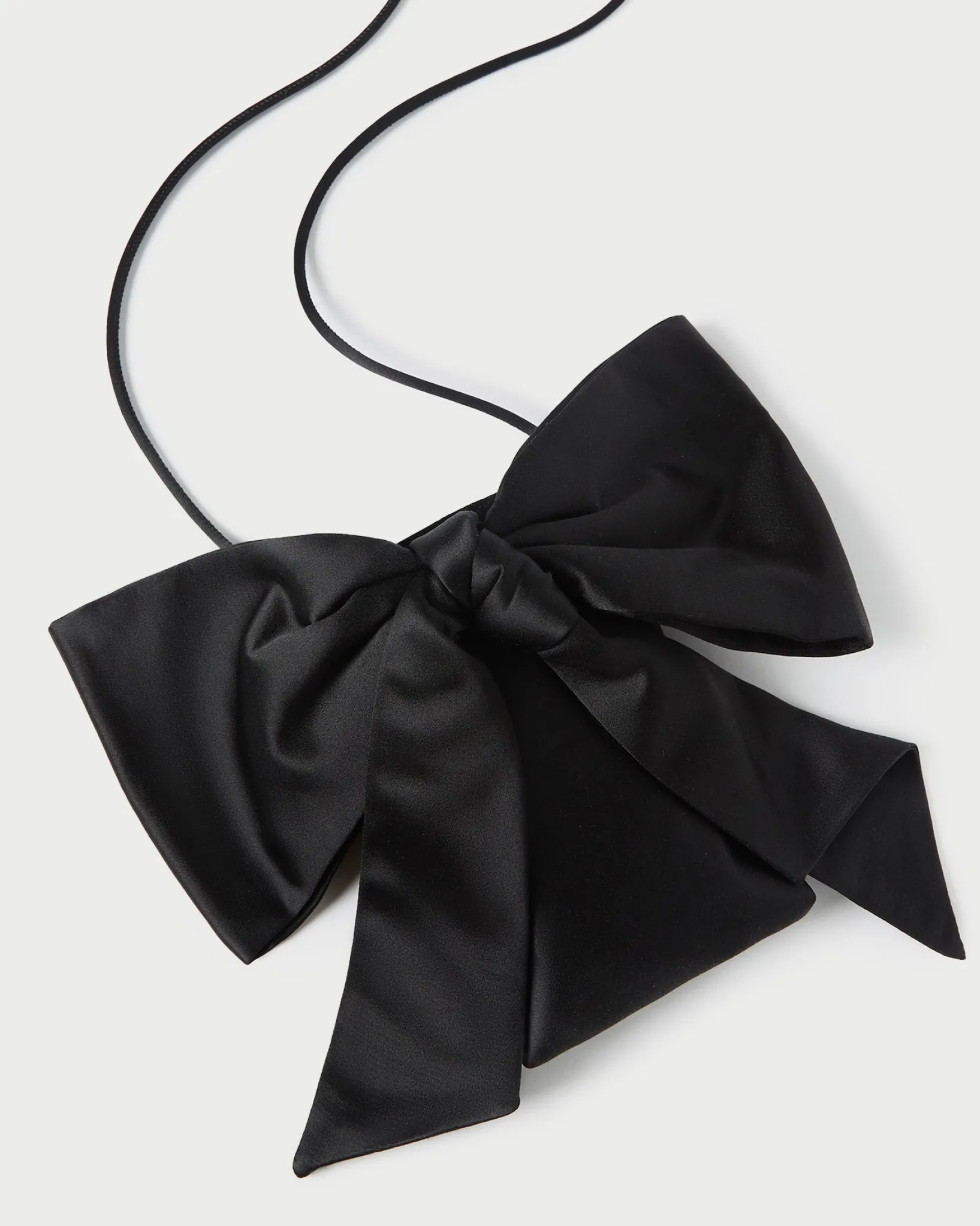 Sale Loeffler Randall Violet Satin Bow Crossbody Black